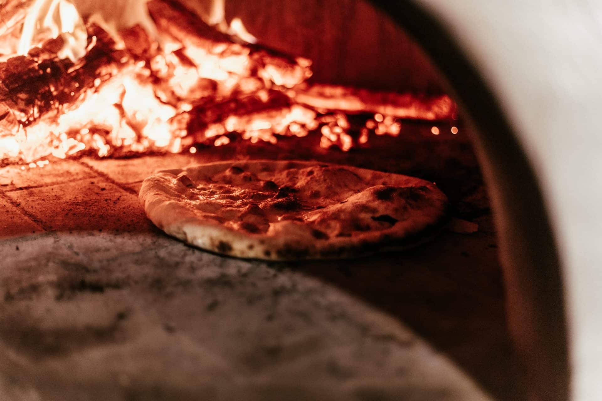 A wood-fired oven