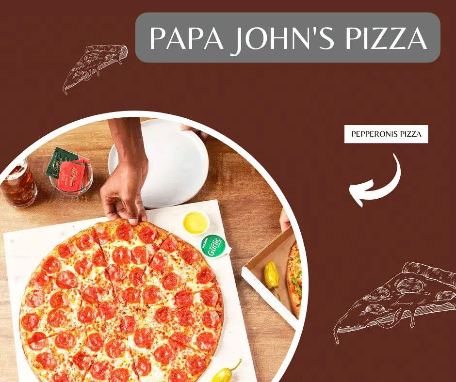 Delicious Papa John's pepperoni pizza 