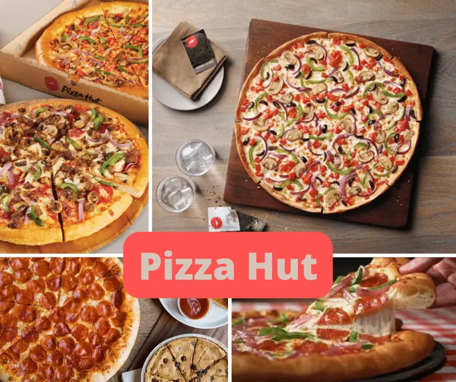 Variety choices of Pizza Hut toppings 