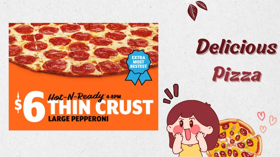 Tasty Little Caesars thin crust pizza