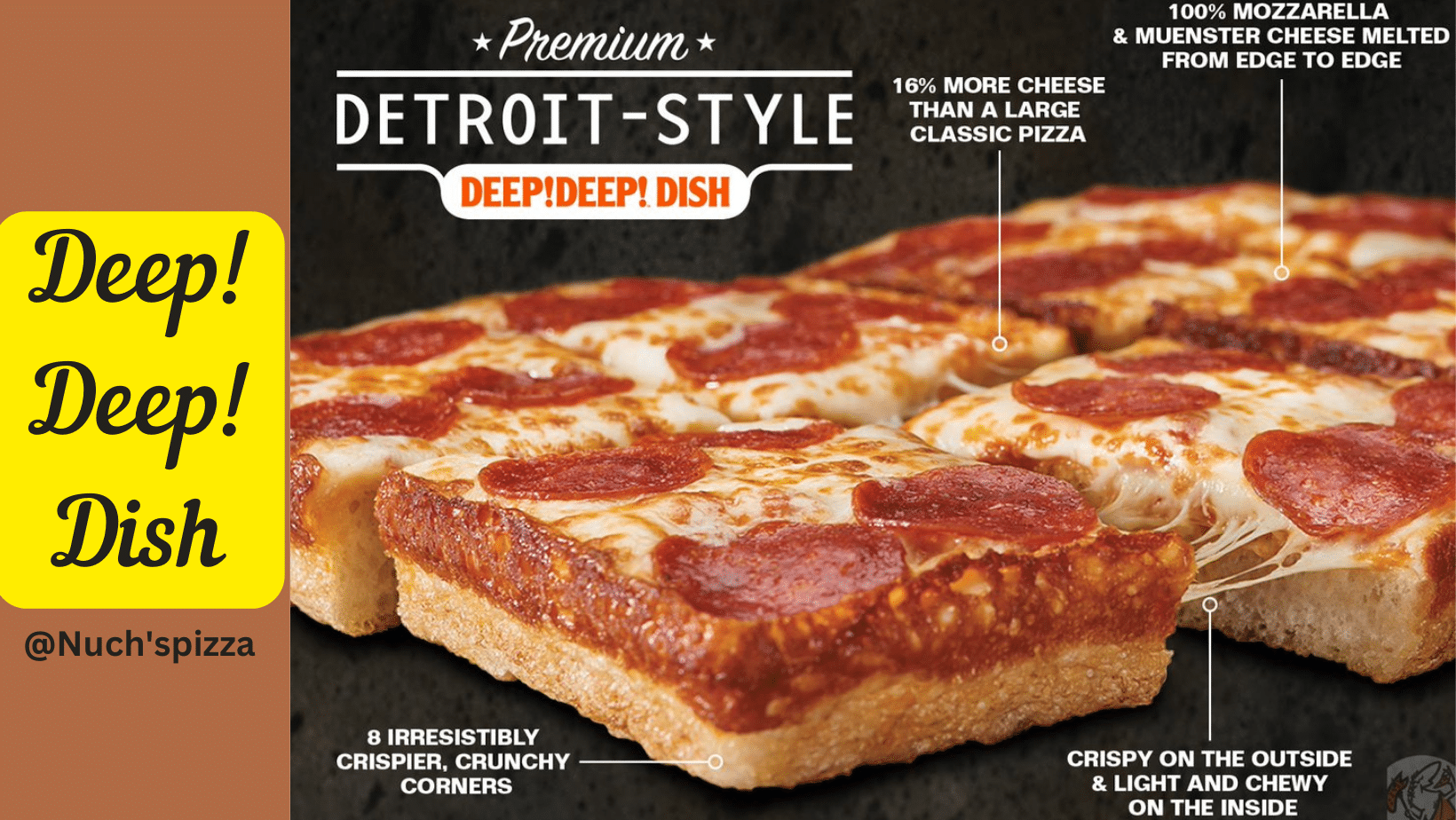 Calories in a slice of Little Caesars Detroit style