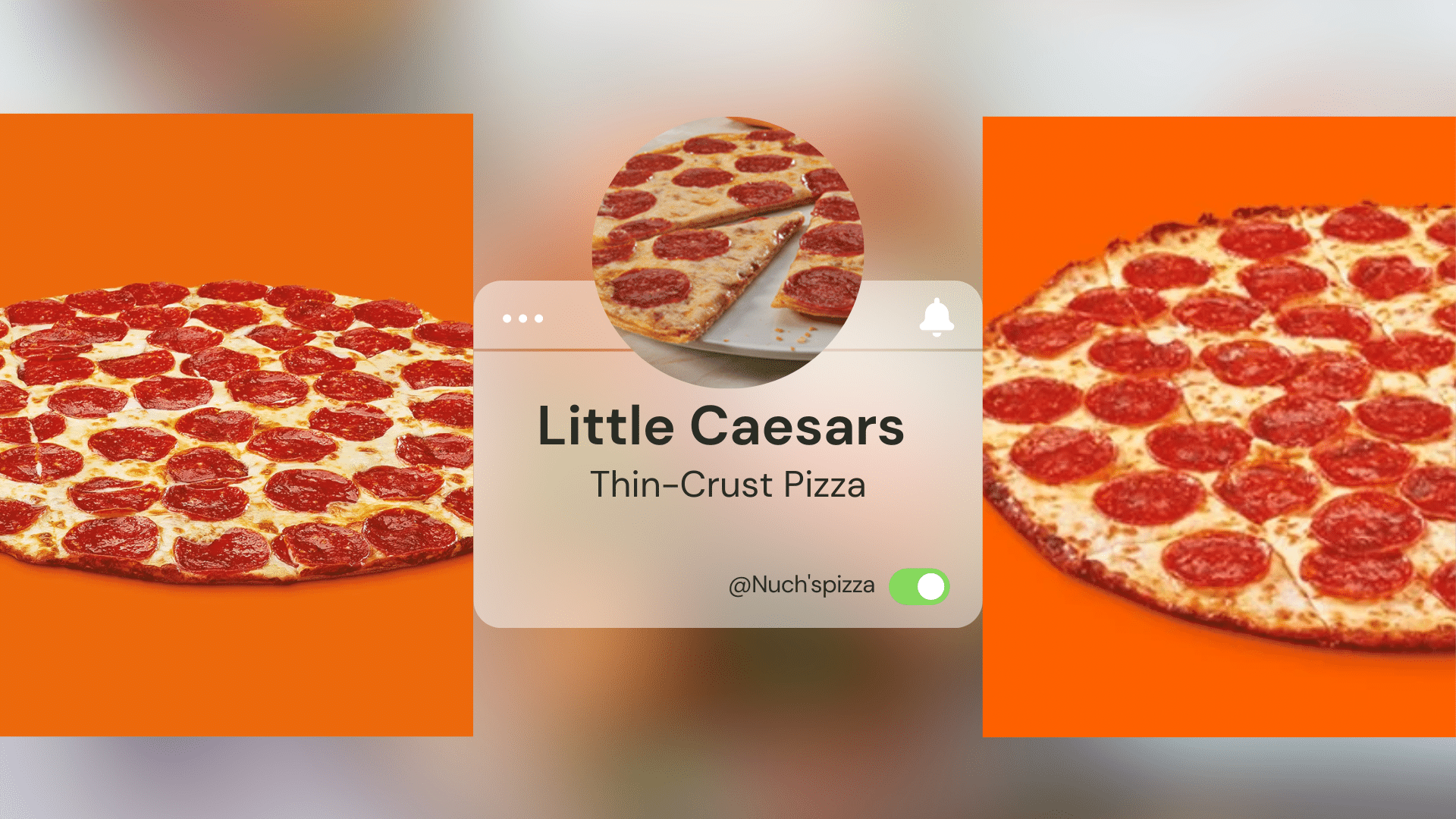 Delicious Little Caesars thin crust pizza