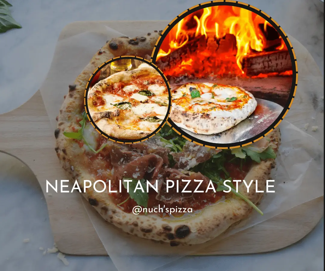 Neapolitan pizza cooked with brick oven