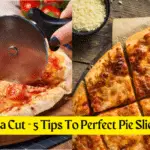 Nice pizza cut with pizza cutter